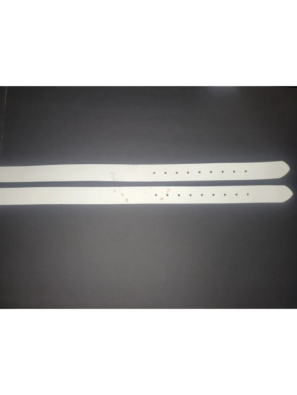 2Pc INC International Concepts Womens Faux Leather Solid White Casual Belt XL